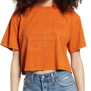 Camiseta Corta Holgada para Mujer con Corte Cómodo, Dobladillo Corto y Estilo Informal para Uso Diario - Product Image 2