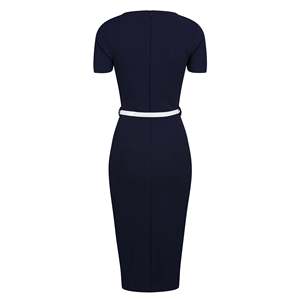 ชุดเดรสโปโลผู้หญิงแบบปรับแต่งได้ - ปักลายและพิมพ์ลาย - แขนสั้น ผ้าปิเก้คอตตอน สไตล์สปอร์ต ชุดยูนิฟอร์มสุภาพสตรี - Product Image 2