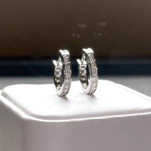 Pendientes de Diamantes Moissanite de Excelente Calidad, Pendientes de Botón Chapados en Oro para Bodas y Fiestas, Disponibles para Suministro Mundial - Product Image 4