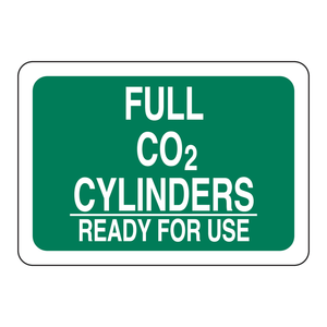 Cilindros de CO2 Completos Brady Listos para Usar, Letrero de Señalización para Almacenamiento de Gases Industriales y de Laboratorio - Product Image 2