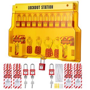 Kit di Sicurezza Elettrica da 58 Pezzi con Lucchetti, Stazione di Blocco, Etichette, Fascette e Prodotti per la Sicurezza - Product Image 1