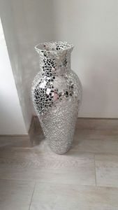 Maceta de ágata de vidrio de mosaico antiguo hermosas artesanías de piedra semipreciosa talladas en arte grabado y piedras preciosas coleccionables - Product Image 5