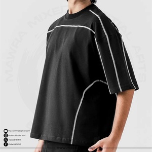 T-shirt tendance à manches courtes et épaules tombantes, col rond, 100% coton jersey, tissu écologique, respirant, séchage rapide, pour homme - Product Image 3