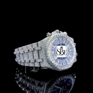 Montre Hip Hop personnalisée de haute qualité, sertie de diamants Moissanite VVS, fabriquée à la main, idéale pour les cadeaux et les occasions, disponible à prix d'exportation - Product Image 3