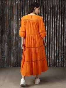 Robes longues à manches longues, col rond, style enveloppant, imprimé floral, élégantes, maxi, nouvelle collection 2026, mode féminine, imprimé floral - Product Image 2