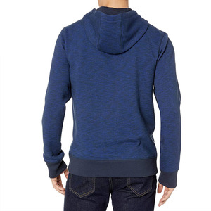 Wholesale Custom Logo Unisex <b>Navy</b> Blue Heather Pullover Hoodie 100% Cotton Fleece <b>Sweatshirt</b> Kangaroo Pocket Streetwear Quick - Product Image 2