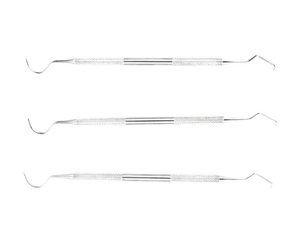 Sondes d'exploration dentaire double face moletées en acier inoxydable – Outils d'examen buccal – Nouvelle édition – Explorateurs dentaires - Product Image 2