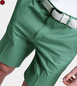 Shorts de golf pour hommes, décontractés, couleur unie, plissés, longueur genou, service OEM, respirants, écologiques, légers et doux - Product Image 2
