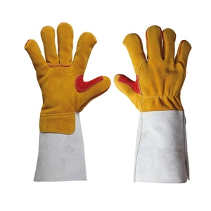 Gants de sécurité en cuir de vachette renforcé de qualité supérieure, résistants à l'abrasion, pour la lutte contre les incendies, le barbecue, avec logo personnalisé - Product Image 1