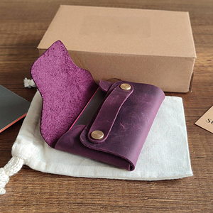 Handmade No Stitch Leather <b>Wallet</b> Minimalist Slim Card Case Genuine Leather Stitchless <b>RFID</b> <b>Blocking</b> Men Gift SLW-0032 - Product Image 1