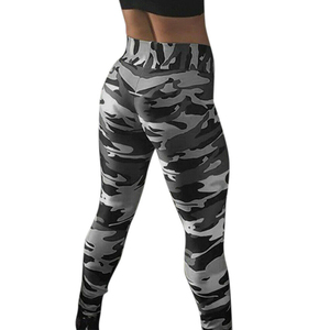 High Elastic Waist <b>Camo</b> Spandex Yoga <b>Leggings</b> Stretchy Breathable Full Length Activewear for <b>Gym</b> Running 6XL - Product Image 1
