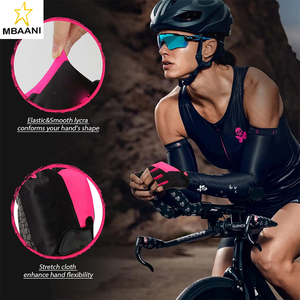 Gants de vélo pour hommes et femmes avec coussinets antidérapants et amortisseurs, gants de cyclisme légers à demi-doigts - Product Image 4