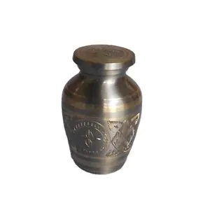 Good Quality Pewter Engraved Small Keepsake Cremation Urn at Very Best Price for Funeral Ashes Holder jar Indian suppliers