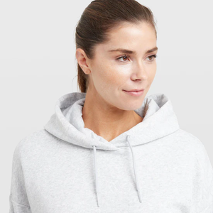 Sweat à capuche surdimensionné épais pour femme, 100 % coton respirant, doublé, avec impression de lettres en relief, fermeture éclair, idéal pour l'hiver (OEM) - Product Image 5