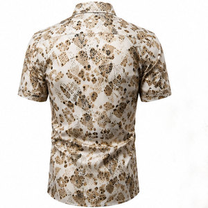 Camisa de Hombre con Estampado Abstracto, Tela de Primera Calidad, Ligera, Corte Moderno y Regular para Uso Diario y de Fin de Semana - Product Image 2
