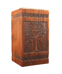 Urnas de cremación de madera de nuevo diseño para urnas de madera para adultos Urnas funerarias Tamaño personalizado Suministros funerarios - Product Image 1