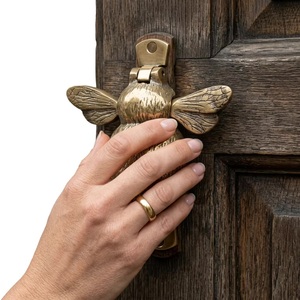 Brass Bee Shape <b>Door</b> Knocker Traditional Design Entry Use Durable Novelty Handle - Product Image 3