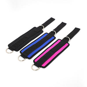 Attelle de cheville unisexe en néoprène et nylon pour la gym, avec logo personnalisé, sangle de cheville rembourrée pour machines à câbles - Product Image 1