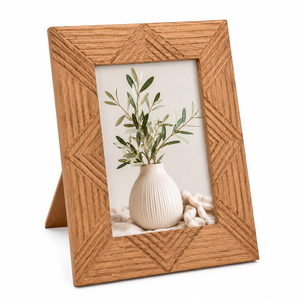 Solid Wood Photo <b>Frame</b> Eco-Friendly Chevron Pattern Geometric <b>Picture</b> <b>Frame</b> for Tabletop Home Decor Bulk Supplier - Product Image 1