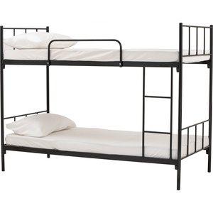 เตียงสองชั้นเหล็กสีดำสำหรับหอพัก อพาร์ทเมนต์ โรงแรม และโรงเรียน - Product Image 2
