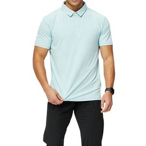 Polo de travail pour hommes, uniforme d'entreprise, en coton uni, polyester et élasthanne, respirant, à séchage rapide, pour le sport et le golf, avec broderie et impression - Product Image 2