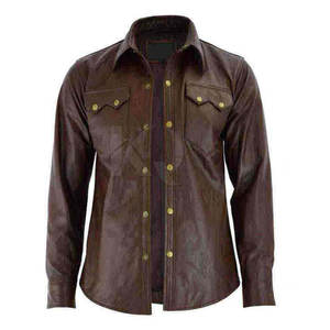 Camisas de cuero elegantes para hombre, ajuste cómodo y suave, tela ligera y duradera, adecuadas para uso diario en la oficina - Product Image 6