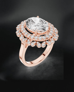 Meraki 14K Gold Plated Modern Rose Gold <b>Open</b> <b>Ring</b> for Women Adjustable Statement Jewelry for Casual Formal or Gift Use - Product Image 1