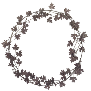 Guirnalda de hierro forjado con diseño de Hojas de arce, acabado antiguo, para puerta Delantera, pared, ventana, jardín, decoración de fiesta - Product Image 1