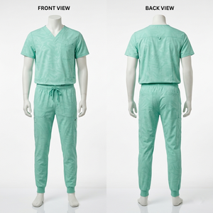 Ensemble de blouses médicales unisexe imprimées Sales Blackhardson en tissu polyester Dobby 180 GSM avec détection d'aiguilles et thermocollage sans couture pour hôpital - Product Image 1