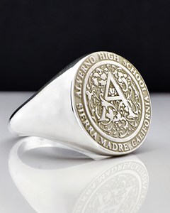Anillo Escolar BOJ 089, Anillo Universitario y de Colegio, Anillo de Graduación para Mujer, Anillo Personalizado con Año de Graduación, Anillo en Oferta a Bajo Precio - Product Image 4