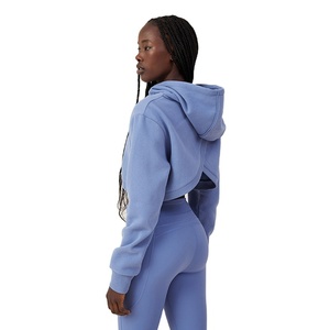 Diseña tu Propio Top Corto con Capucha, Nueva Colección de Moda, Diseño con Cordón Ajustable, Corte Ajustado, Transpirable, Ropa Urbana de Invierno para Mujer - Product Image 3