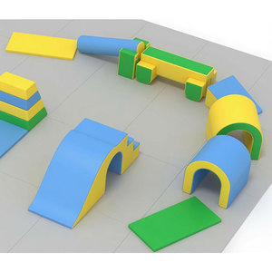 Aire de jeux intérieure colorée en plastique pour enfants, blocs, tunnels, jouet éducatif pour la zone de jeux à domicile, capacité de 100 à 500 kg - Product Image 2