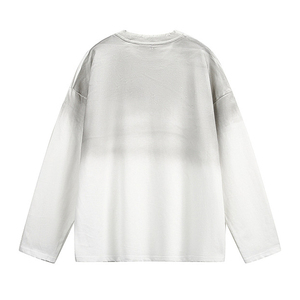Sweat-shirt à capuche oversize premium pour homme, effet vieilli, délavé à l'acide, manches longues, 100% coton, ODM - Product Image 4