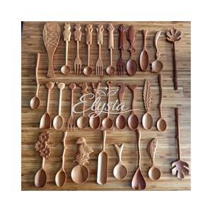 Cute Wooden Spoon Heart Shape Natural Kitchen Accessories Personalized Wooden Spoon Gift Food Grade Cooking Tools - Product Image 6