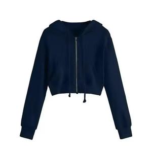 Sudadera con Capucha Corta Extra Grande Personalizada para Mujer, Sudadera con Cierre y Cordón Ajustable, Ropa de Invierno 2026 - Product Image 6