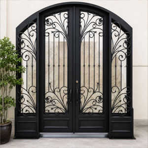 Puertas de hierro forjado a medida y hermosas puertas metálicas personalizadas: Puertas de acero de lujo diseñadas para máxima seguridad y elegancia. - Product Image 1