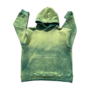 Survêtement Homme Gris Clair Délavé à l'Acide Personnalisé Effet Vieilli et Bords Bruts, Coton Molletonné Lourd Automne, Vente en Gros ODM - Product Image 6