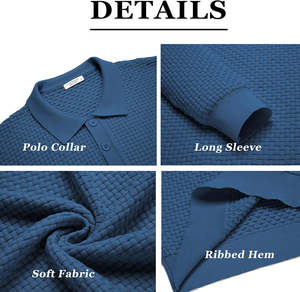 Camiseta Polo de Manga Larga para Hombre, Nueva Llegada 2026, Personalizada, Corte Ajustado, Algodón - Product Image 6