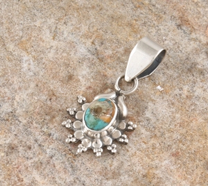 Colgante de Turquesa y Cobre Natural Vintage al por Mayor, Fabricante de Joyería de Plata de Ley 925, Precio de Fábrica al por Mayor - Product Image 2