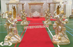 Mariage hindou Radha Krishna Statue pour entrée Foyer de mariage traditionnel décor FRP Statues Radha Krishna Statue pour entrée - Product Image 5