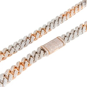 Chaîne à maillons cubains de luxe à la demande dernier diamant unique de laboratoire de coupe ronde pour Hip Hop or pour cadeau - Product Image 6