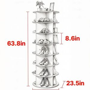 Classico Armadio Organizzatore per Scarpe a 4 Scomparti per le Tue Scatole di Scarpe - Product Image 3