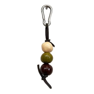 New Arrival Multicolor Beaded Keychain Resin Ball <b>Leather</b> Cord Metal Clip <b>Key</b> Holder Bag Charm Car Keyring Gift Idea - Product Image 1