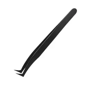 Pinzas de Acero Inoxidable para Extensiones de Pestañas, Pinzas de Punta Recta y Curva, Pinzas con Logotipo Personalizado, Modelo ET-New-10 - Product Image 2