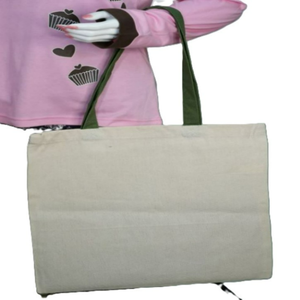 Sac fourre-tout tendance en coton biologique avec fermeture éclair, logo personnalisé, poignée, écologique, recyclable, sac de shopping promotionnel, taille moyenne - Product Image 4