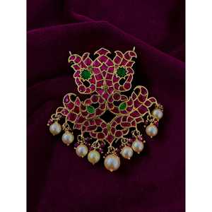 Collection de pendentifs Kundan en argent 92.5 à la mode de style vintage breloques et pendentifs bijoux en acier inoxydable - Product Image 1