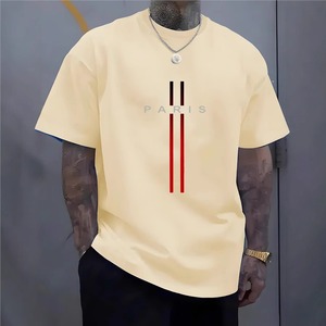 T-shirt décontracté surdimensionné pour homme, col rond, manches courtes, 100% coton, 200 g/m², impression personnalisée, écologique, respirant, séchage rapide - Product Image 3