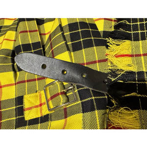 Jupe écossaise classique en tartan jaune vif sur mesure pour femmes, longueur maxi, fabrication OEM ODM - Product Image 4