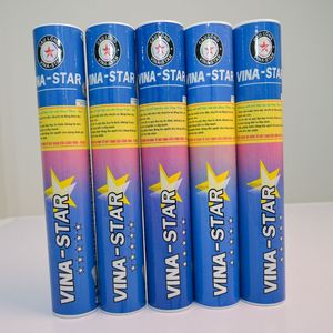 Lot de 12 volants de badminton Vina-Star professionnels, durables, écologiques, à 2 couches, en plumes d'oie, pour tournois et entraînements de haute performance - Product Image 3