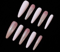 Faux ongles faits à la main à coller, moins chers en gros, prix abordable, diverses couleurs, logo personnalisé ODM, ongles artificiels, finition soignée, livraison mondiale